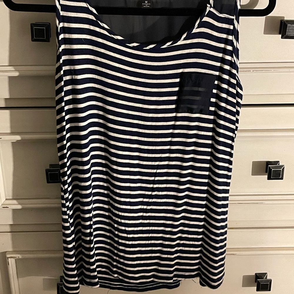 Espresso brand navy tank/blouse